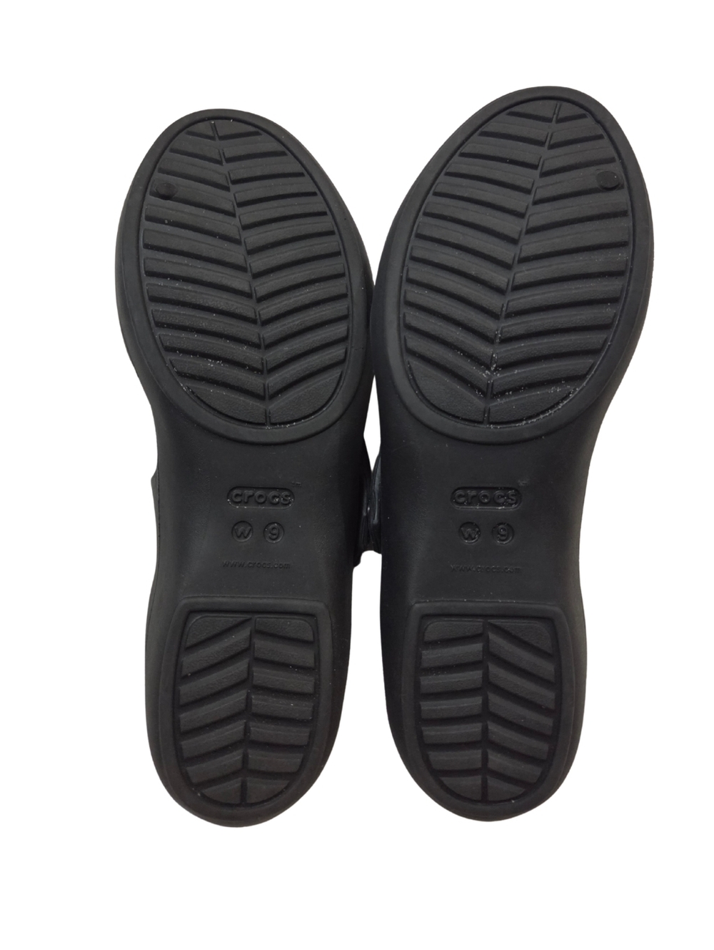 Crocs Womens 9 Cleo Slide Sandals Black Comfort Open Toe Waterproof Beach Travel - Picture 6 of 6
